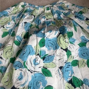 Floral Blue and Green Women's Skirt